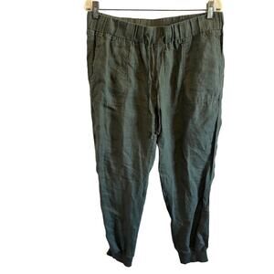 Carlson 100% Linen Pants Elastic cuffs Size M